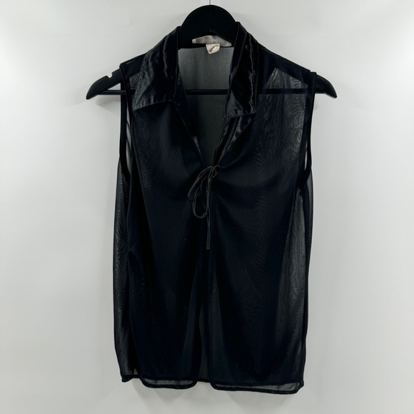 Vittoria Virini Sweaters - Vittoria Virini American Vintage Y2K Black Sheer Layering Top Size S/M